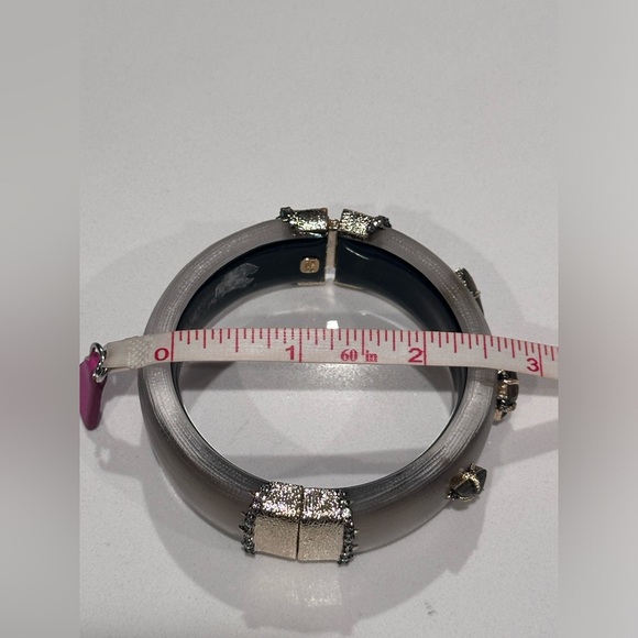 Alexis Bittar Grey Stone Studded Bracelet - Picture 8 of 11